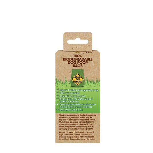 100% Biodegradable Dog Poop Bags (60 Bags)