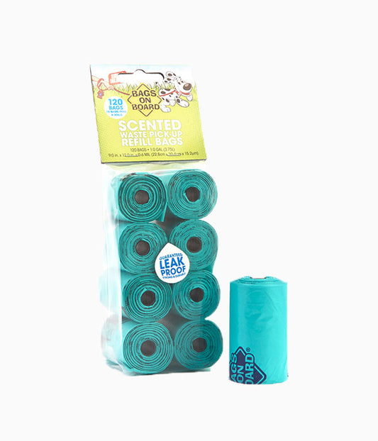 BOB Refill Bags Scented Green Roll 120 bags (8x15)