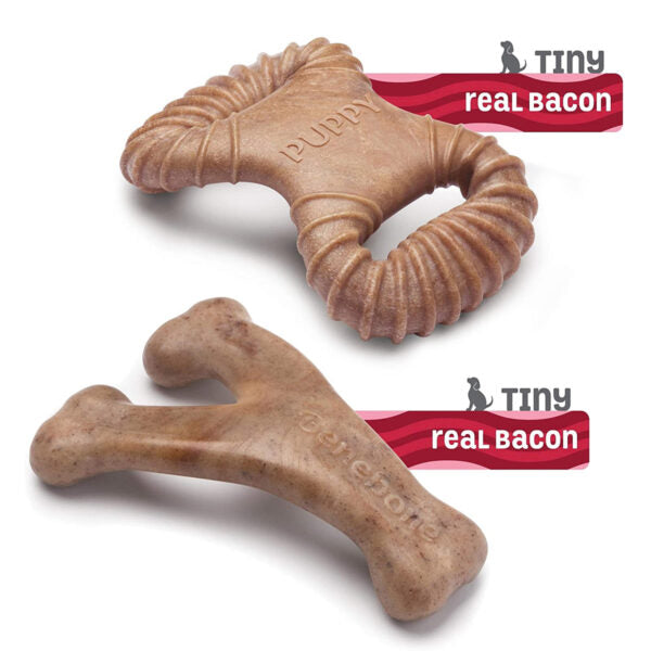 Benebone Puppy 2-Pack Dental Chew/Wishbone Bacon Tiny