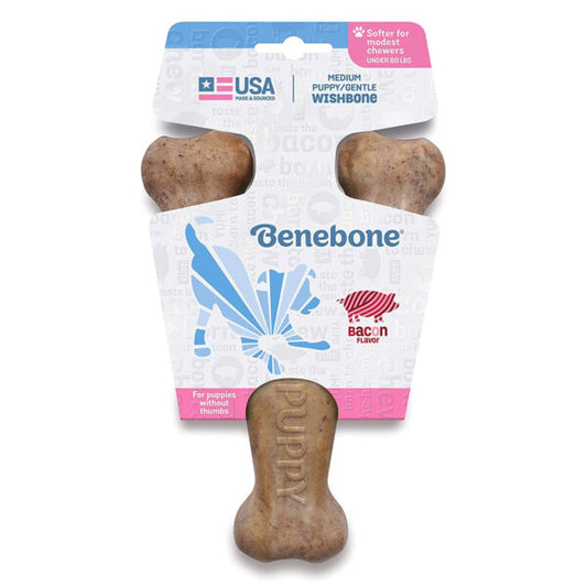 Benebone Puppy Wishbone Bacon Small