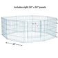 Exercise Pen with Full Max Lock Door 24" BLUE