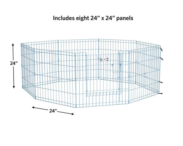 Exercise Pen with Full Max Lock Door 24" BLUE