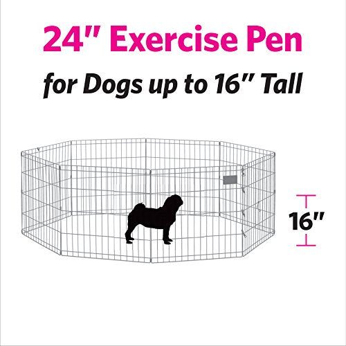 Exercise Pen with Full Max Lock Door 24" BLUE