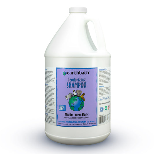 earthbath® Deodorizing Shampoo – Mediterranean Magic, Made in USA, 128 oz (1 Gallon )