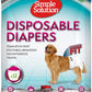 Simple Solution Disposable Female Dog Diapers, Xlarge pack of 12