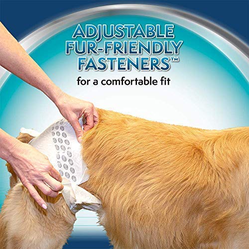 Simple Solution New True Fit Disposable Female Dog Diapers with Wetness Indicator XS,Toy 12 Pack