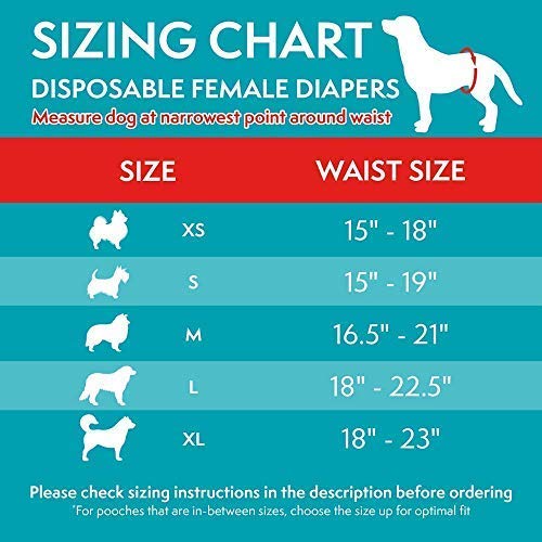 Simple Solution New True Fit Disposable Female Dog Diapers with Wetness Indicator XS,Toy 12 Pack