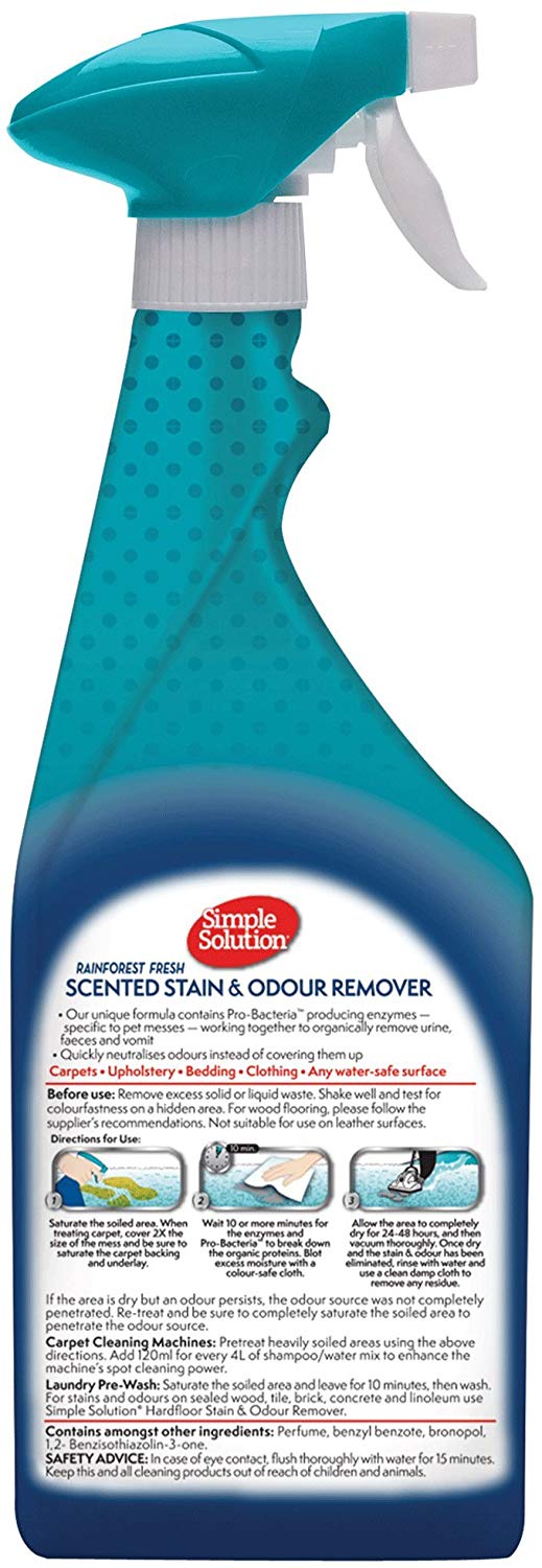 Simple Solution Dog Stain and Odour Remover Rainforest Fresh – 750 ml