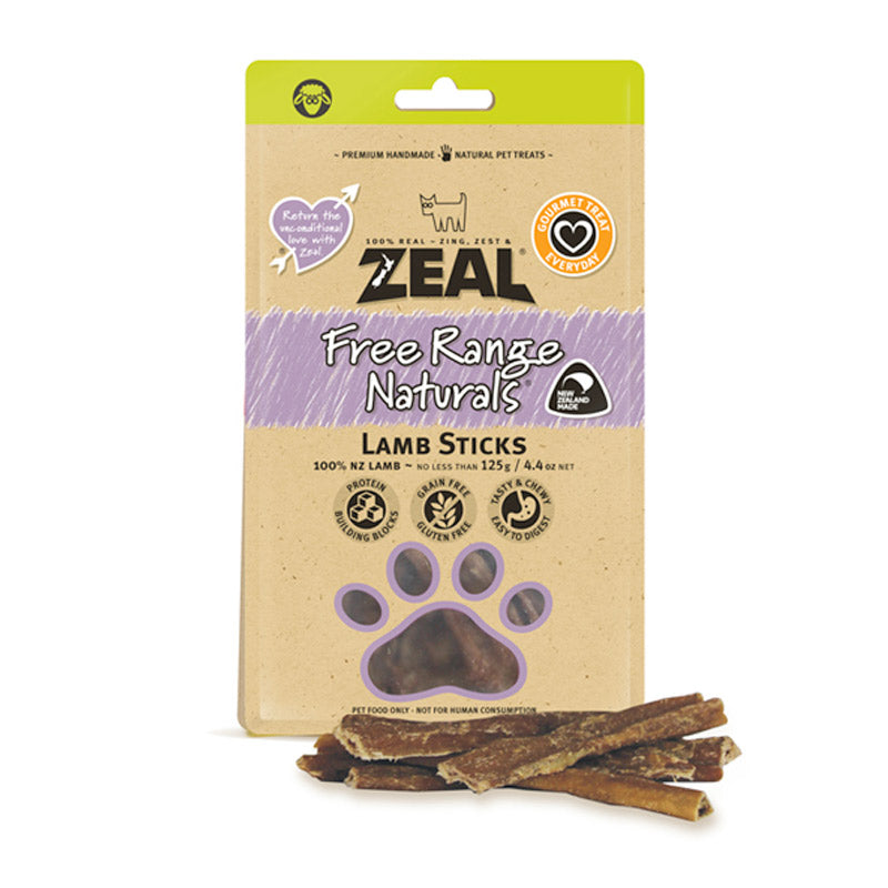 Zeal Lamb Sticks 125g