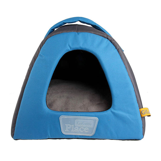 GIG Place Pet House Canvas, TPR Blue & Gray Large