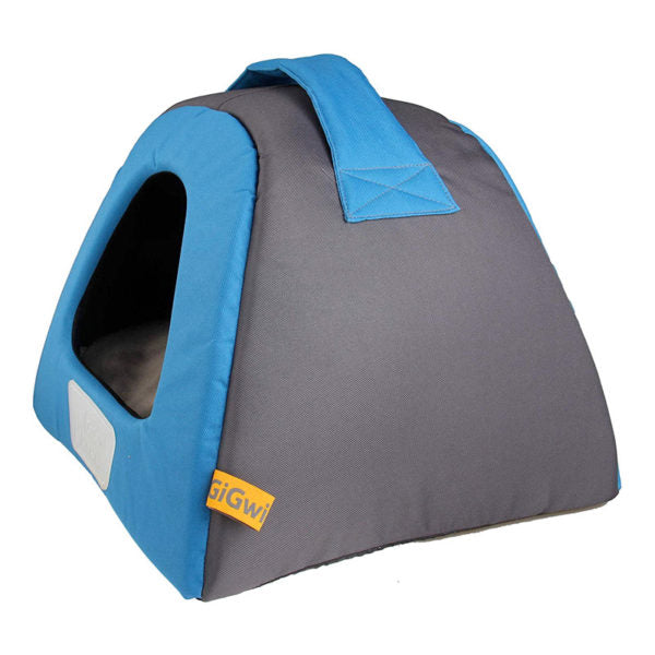 GIG Place Pet House Canvas, TPR Blue & Gray Small