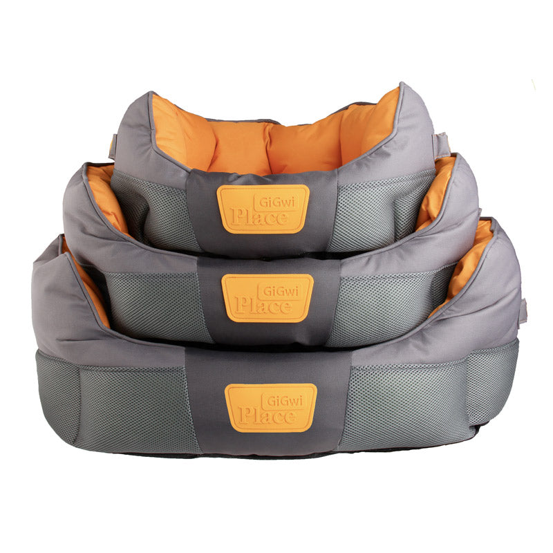 GIG Place Soft Bed Canvas, TPR Gray & Orange Small