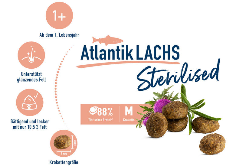Happy Cat Adult Sterilised Atlantik Lachs Atlantic Salmon 0.3 Kg