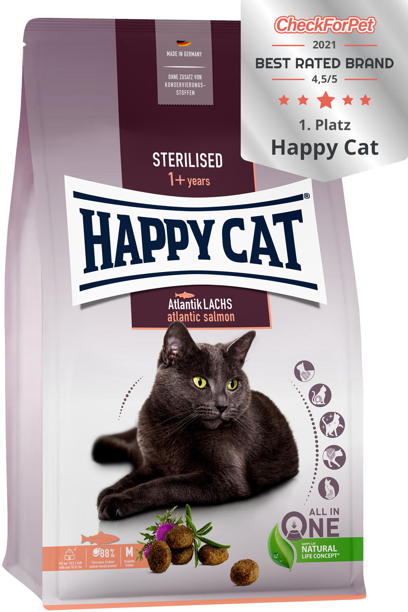 Happy Cat Adult Sterilised Atlantik Lachs Atlantic Salmon 4 Kg