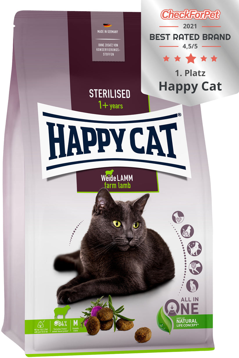 Happy Cat Adult Sterilised Weide Lamm 4 Kg