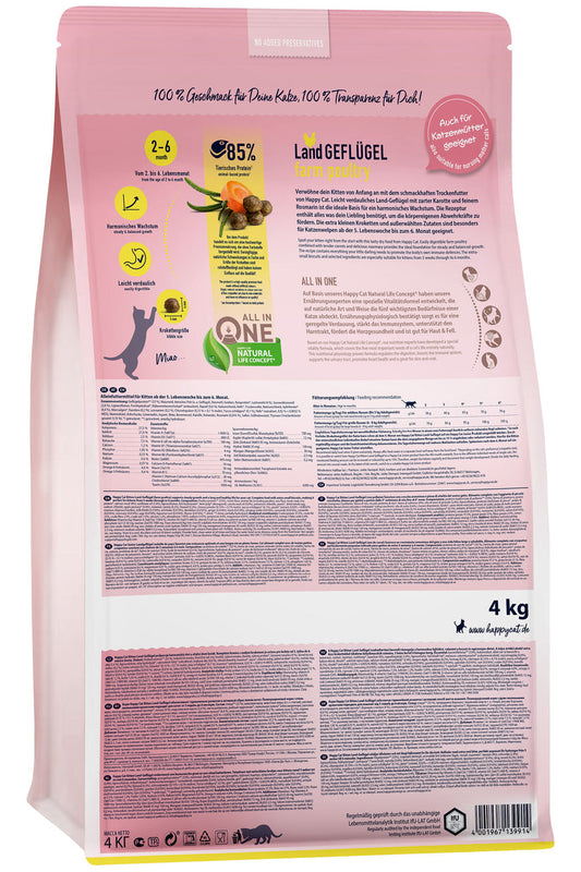 Happy Cat Kitten Land Geflugel (Poultry) 0.3 Kg