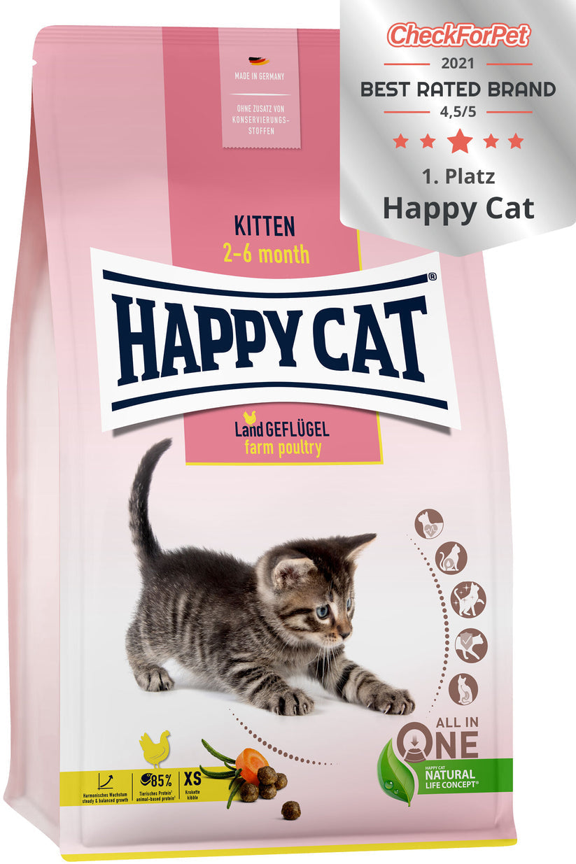 Happy Cat Kitten Land Geflugel (Poultry) 4 Kg
