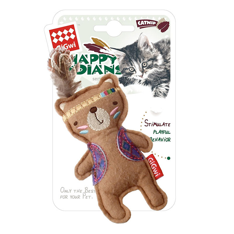 Happy Indians Bear Felt Catnip