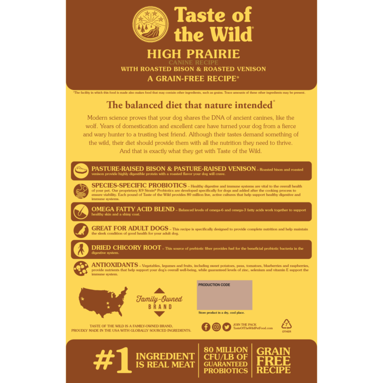 Taste of The Wild High Prairie Canine Recipe  2.27 Kg