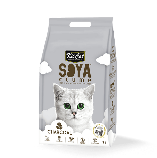 Kit Cat Soya Clump Soybean Litter – Charcoal 7L