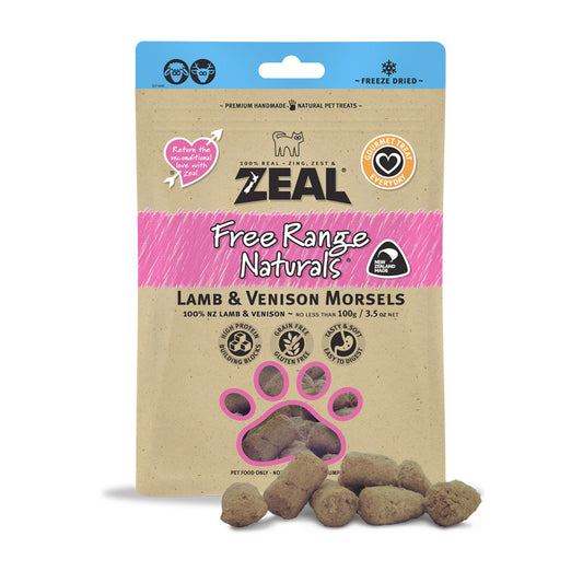 Zeal Dried Lamb & Venison Morsels (Cat) 100g