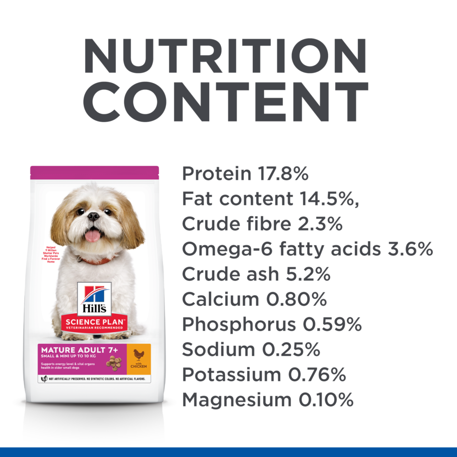 Hill’s Science Plan Small & Mini Mature Adult 7+ Dog Food With Chicken 3 Kg