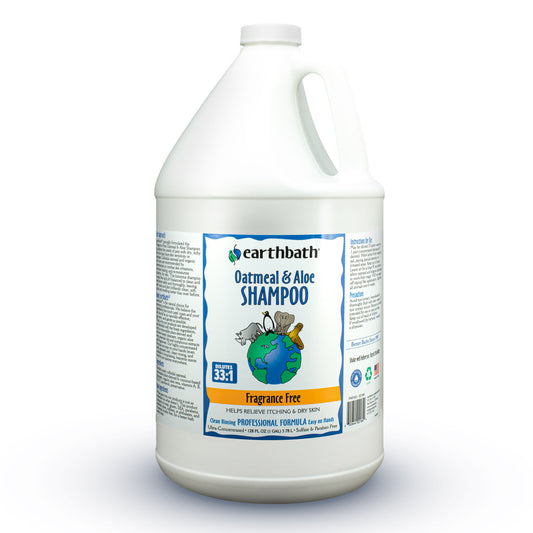 earthbath® Oatmeal & Aloe Shampoo – Fragrance Free, Made in USA, 128 oz (1 Gallon )
