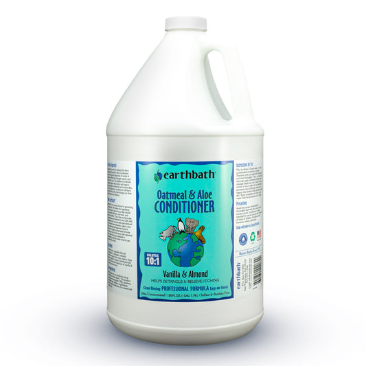 earthbath® Oatmeal & Aloe Conditioner – Vanilla & Almond, Made in USA, 128 oz (1 Gallon )