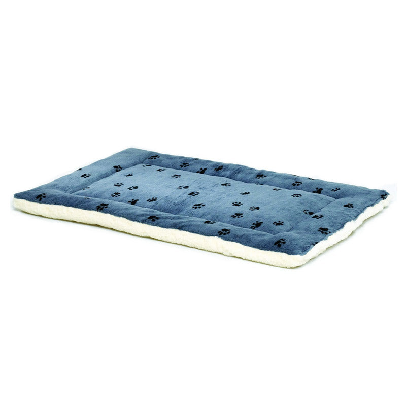 Fleece/Blue Paw Print Reversible Bed 18" - 46cm