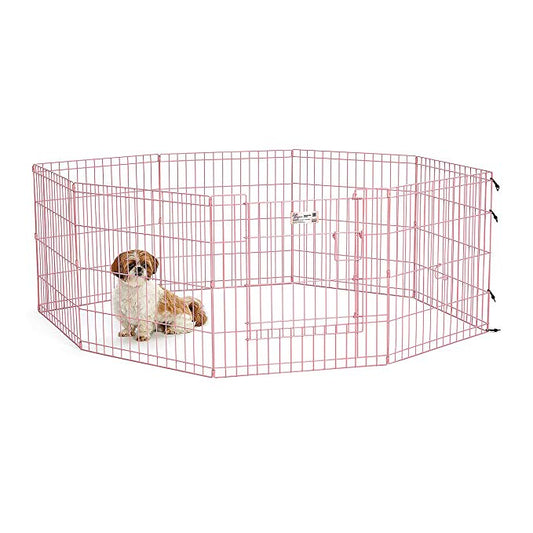 Exercise Pen with Full Max Lock Door 24" PINK