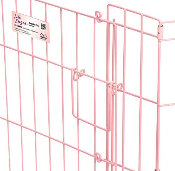 Exercise Pen with Full Max Lock Door 24" PINK