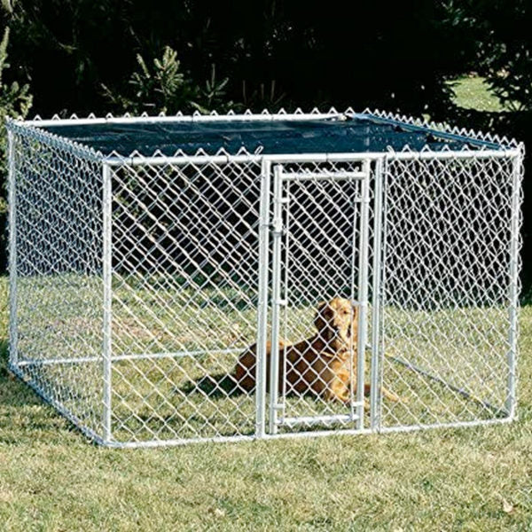 K9 Medium Steel Chain Link Portable Kennel