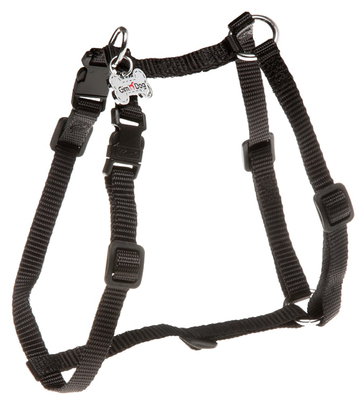 GimDog Nylon Harness for Dog, Black