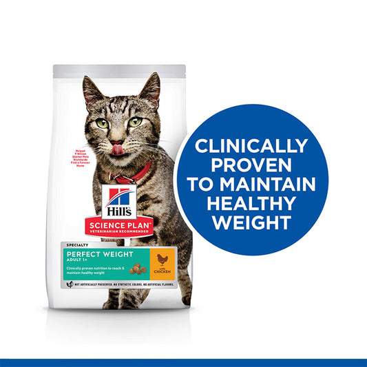 Hill’s Science Plan Perfect Weight Adult Cat Food With Chicken (2.5kg)