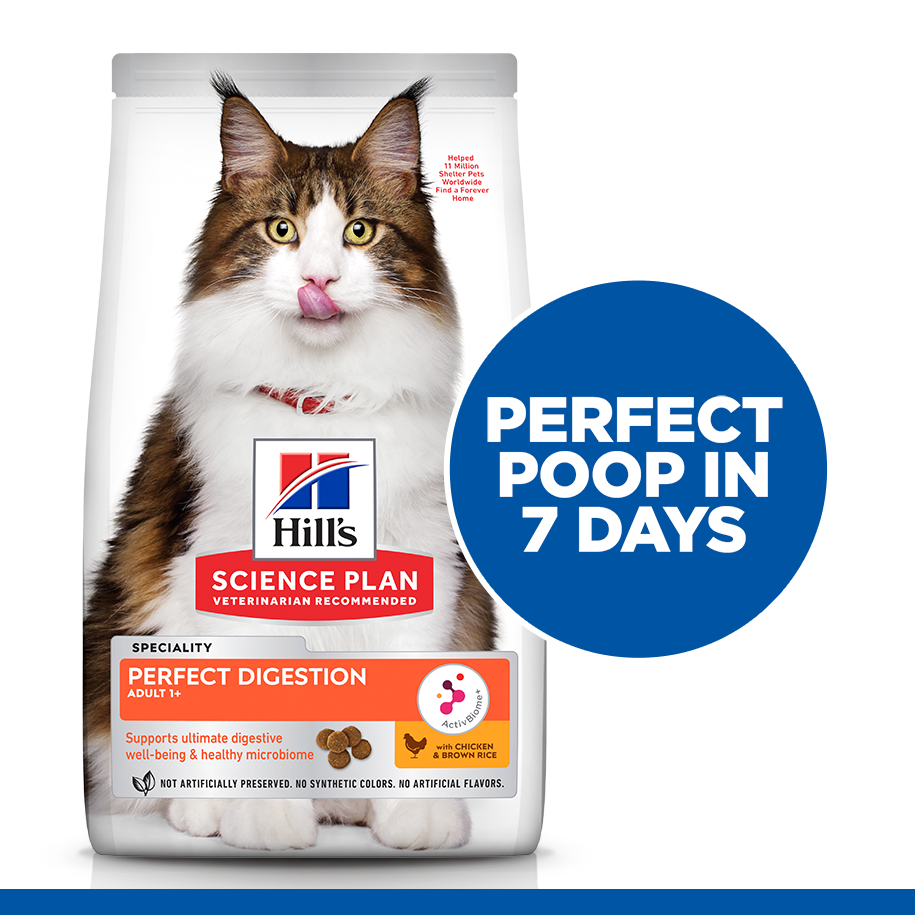 Hill’s Science Plan Perfect Digestion Adult 1+ Cat Food With Chicken & Brown Rice 7kg