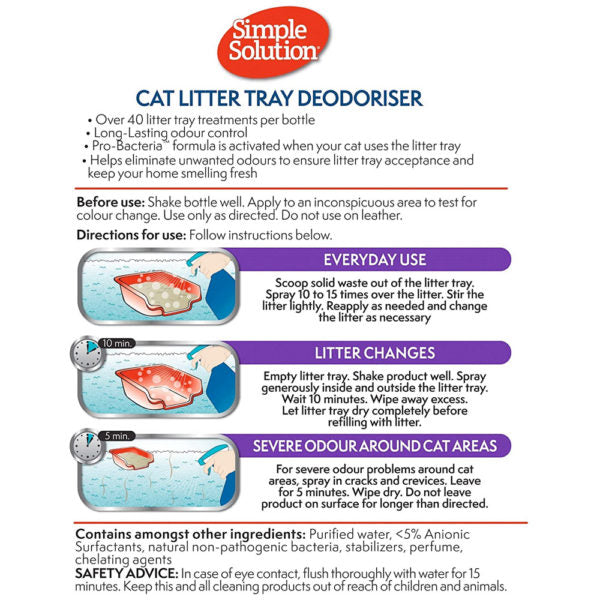 Simple Solution Cat Litter Odour Eliminator, 500 ml