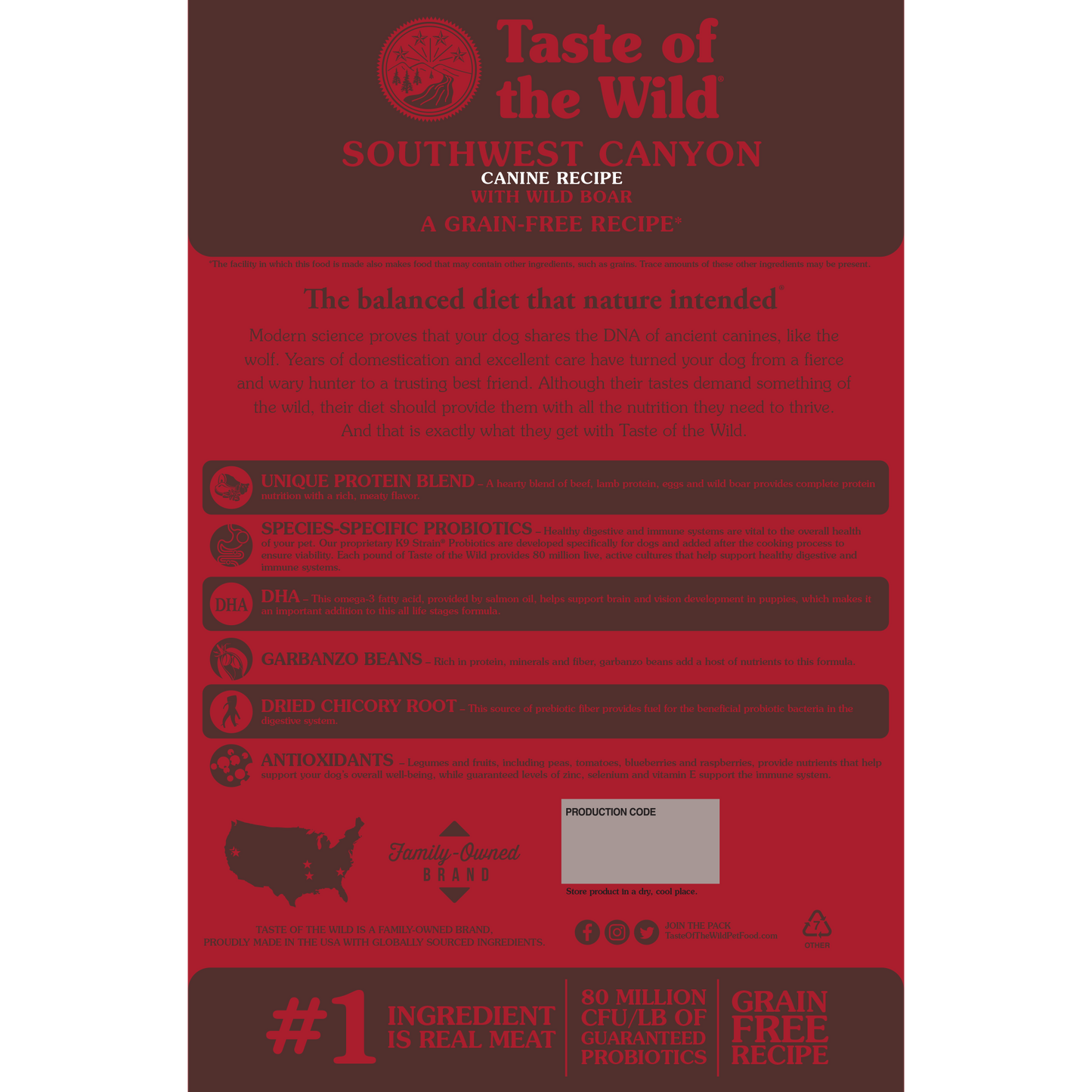 Taste of The Wild Southwest Canyon Canine Recipe 12.7 Kg