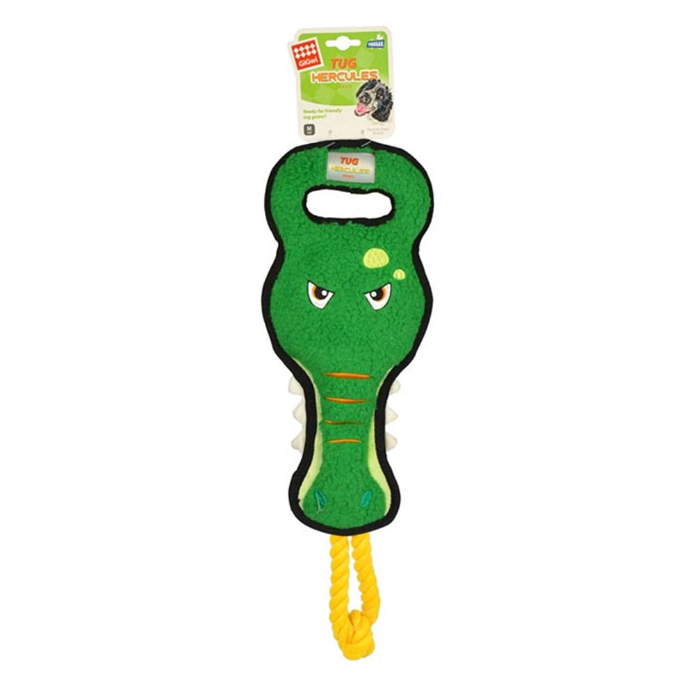 GiGwi Tug Hercules Squeaker Inside Dog Toy – Crocodile