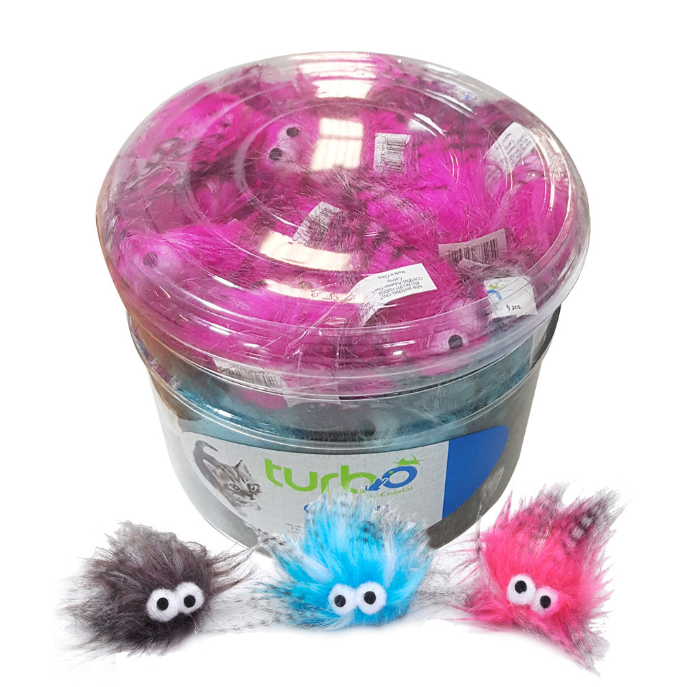 Turbo Plush Monsters Bulk Cat Toy Bin – 51 pcs