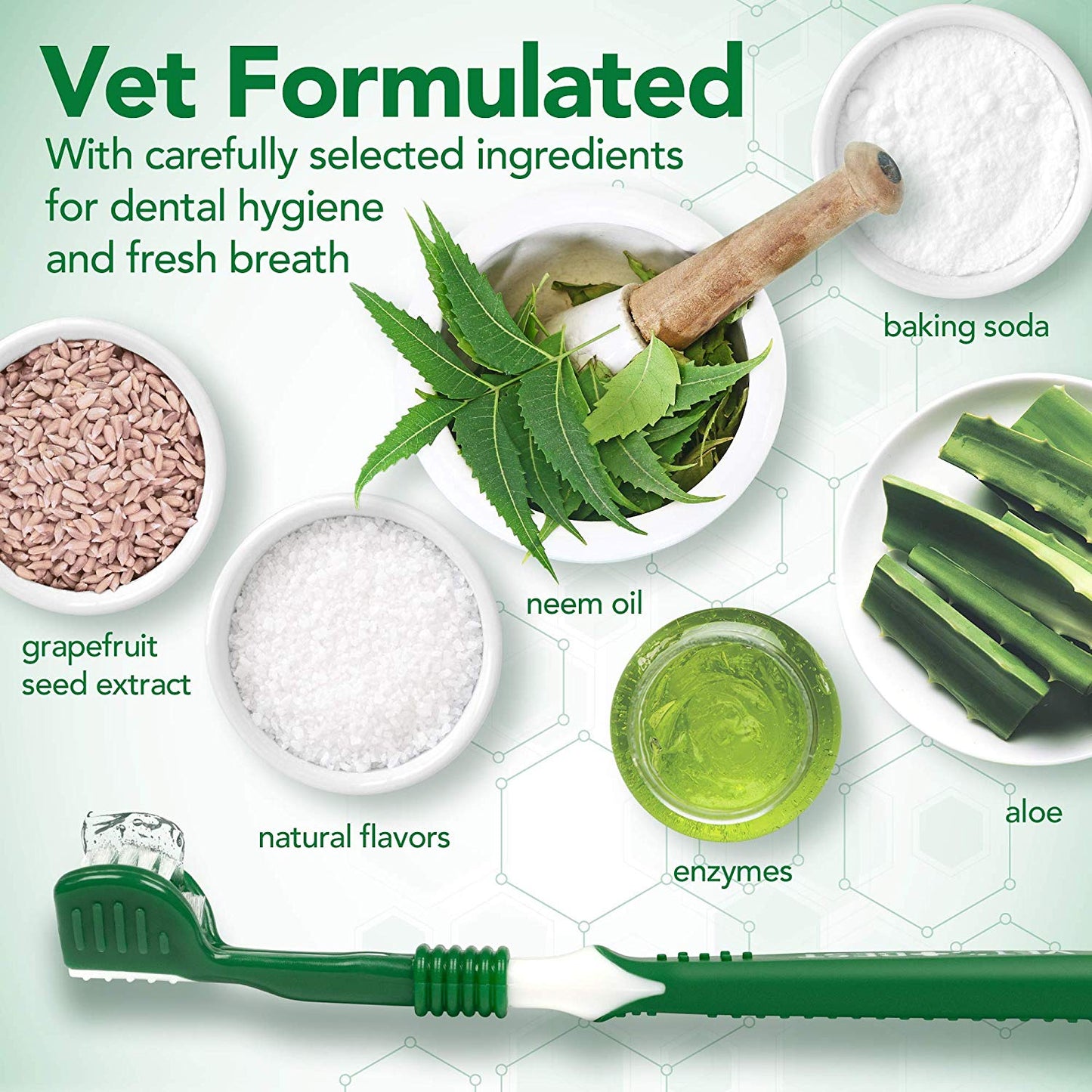 Vets Best Dental Gel 100g with Silicone Finger Brush