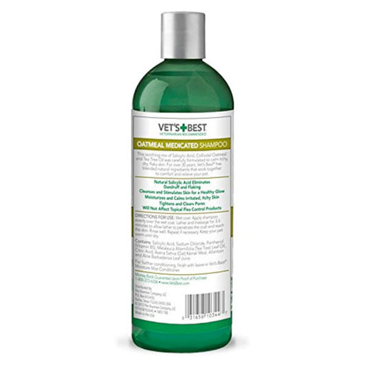 Vet’s Best Oatmeal Medicated Dog Shampoo (16-oz)