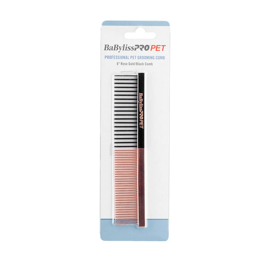 BaByliss PRO PET Rose Gold/Black Dog Comb – Small