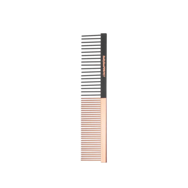 BaByliss PRO PET Rose Gold/Black Dog Comb – Small