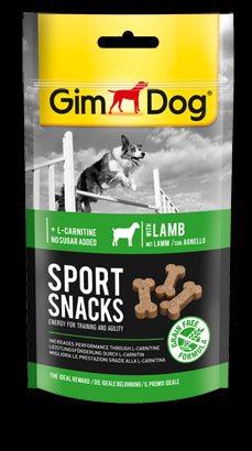 GimDog Sport Snacks Mini-Bones With Lamb, 60g