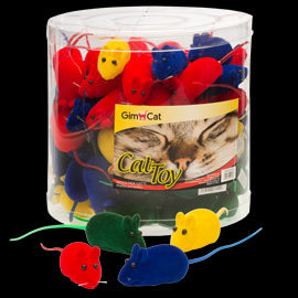 GimCat Tube Soft Mice Cat Toy - Assorted Color