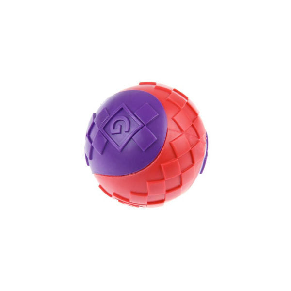 GiGwi Ball Red/Purple Squeaker Solid (Medium)