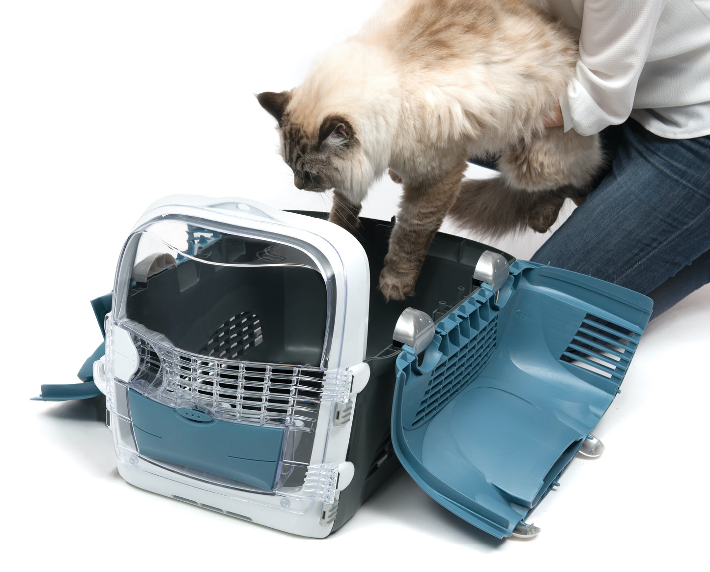 CABRIO CAT CARRIER SYSTEM - BLUE/GREY