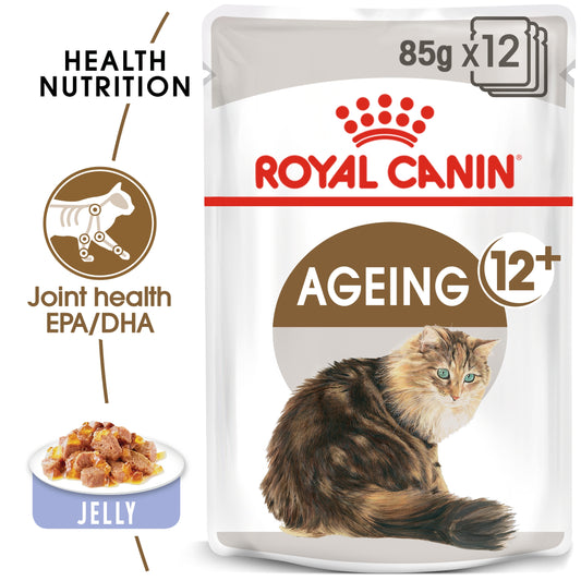 Royal Canin, Feline Health Nutrition Ageing +12 Jelly (WET FOOD - Pouches)