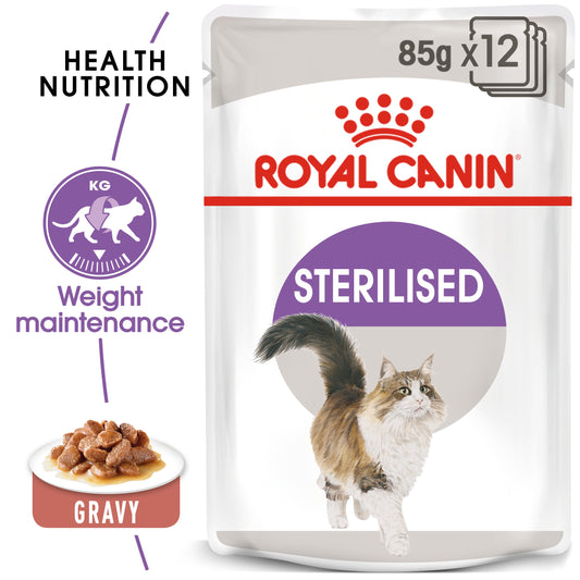 Royal Canin, Feline Health Nutrition Sterilised Gravy (WET FOOD - Pouches)
