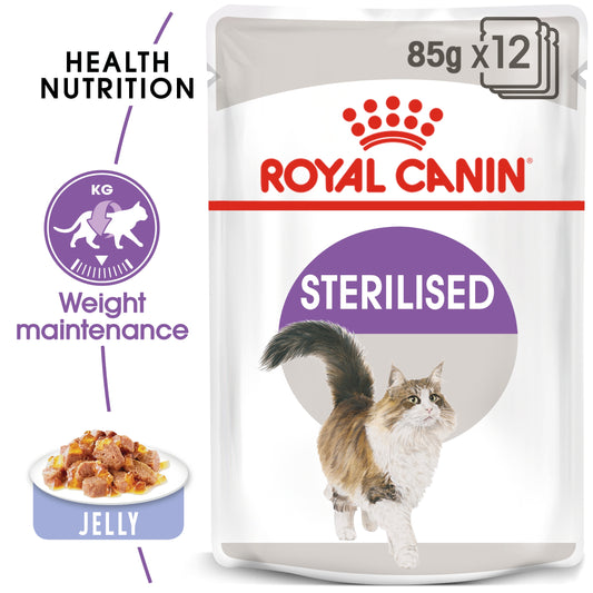 Royal Canin, Feline Health Nutrition Sterilised Jelly (WET FOOD - Pouches)